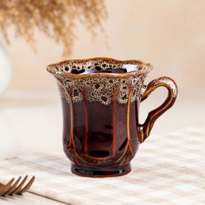 Чашка чайная "Ажур", коричневая, 0.25 л