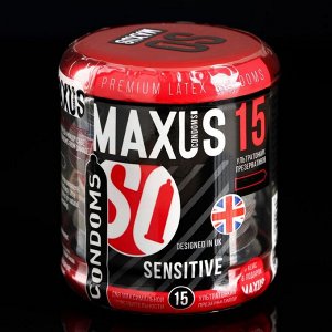 СИМА-ЛЕНД Презервативы ультратонкие MAXUS Sensitive 15 шт с кейсом