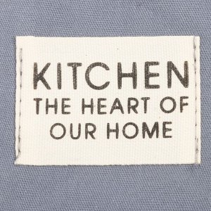 Набор кухонный Этель Kitchen, цвет синий, варежка-прихватка 18х29 см, прихватка 19х19 см