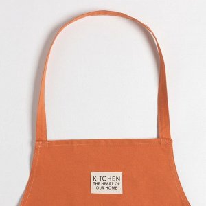 Фартук Этель Kitchen 60х70 см, цвет оранжевый, 100% хлопок, саржа 220 г/м2