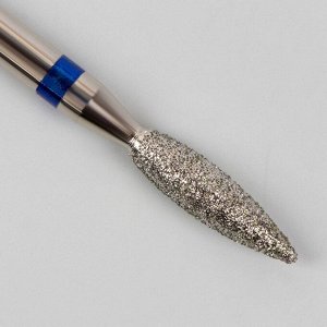 Фреза алмазная для маникюра «Пламя», средняя зернистость, 2,7 × 8 мм, в пластиковом футляре