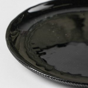 Тарелка десертная «Звёздная ночь», d=20 см, цвет чёрный
