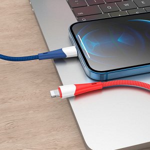 USB кабель Borofone Charging Data Cable For Lightning / 2.4A