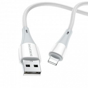 USB кабель Borofone Charging Data Cable For Lightning / 2.4A