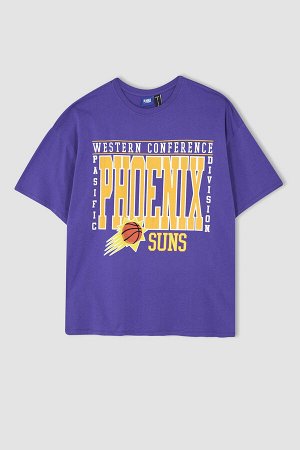 Defacto Fit NBA Phoenix Suns Licensed Oversize-футболка с круглым вырезом и короткими рукавами