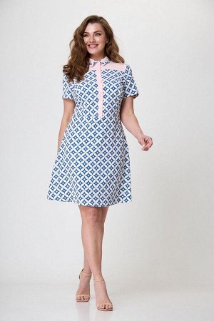 Платье / Anelli 490 голубой+розовый