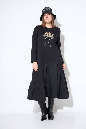 Платье, Жилет / Runella 1478 черный+бронза