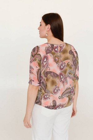 Блуза / LindaLux 1229 розово-коричневый