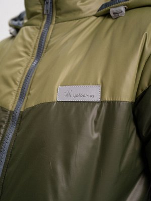 yollochka Куртка для мальчика &#039;3 цвета&#039; оливка-хаки-серый