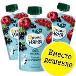 АКЦИЯ Вместе дешевле! ФРУТОНЯНЯ Пюре 90г Салатик со смородиной