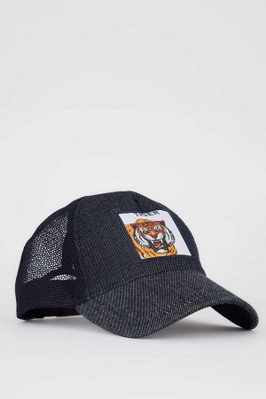 Мужская бейсбольная баскетбольная кепка с вышивкой тигра