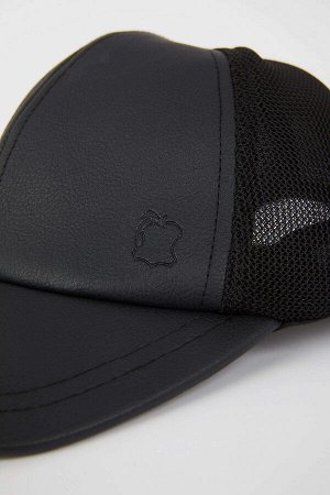 DEFACTO Мужская двухсторонняя черная кепка Apple Skin Cap