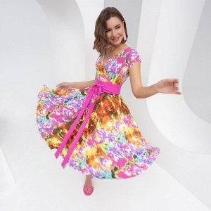 Платье Танго со стилем (яркий бриз, нью, с поясом)