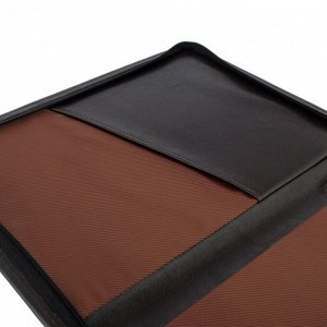 Папка деловая, искусственная кожа, 360 х 260 х 30 мм, "Люкс" коричневая 6Д02