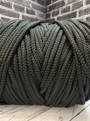 Гамаковый шнур 6мм 200м с сердечником Черный 802 полипропилен/для плетения гамака/подвесные кресла/качели.