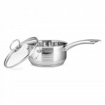 Сотейник LARA серия STANDART LR03-011 1.3л 16x8см, капсулированное индук.дно, крышка