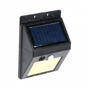 Садовый светильник на солнечной батарее с датчиком движения, накладной, 9.5 ? 13 ? 5 см, COB LED, свечение белое