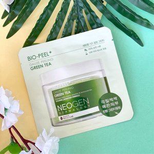 Пилинг-пэды успокаивающие  с зеленым чаем Neogen Dermalogy Bio-Peel Gauze Peeling Green Tea, 9.5 мл