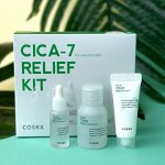 Набор для ухода за чувствительной кожей  COSRX Pure Fit Trial Kit  тоник 30 мл /сыворотка 10 мл /крем 15 мл