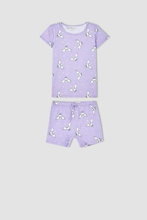 Пижамный комплект с короткими рукавами и шортами для девочек с лицензией Гарри Поттера