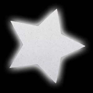 Светоотражающая термонаклейка «Звезда», 5 x 5 см, 5 шт, цвет серый