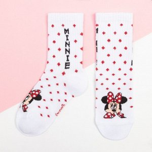 Набор носков "Minnie", Минни Маус 2 пары, цвет красный/белый
