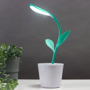 Настольная лампа 16811/1 LED 5Вт USB бело-зеленый 15х15х44 см