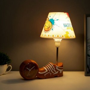 Настольная лампа "Баскетбол" E14 15Вт оранжево-белый 6х30х32,5 см