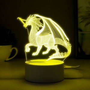 Светильник сенсорный «Дракон» LED 7 USB/от батареек белый 13x9.5x15.5 см RISALUX