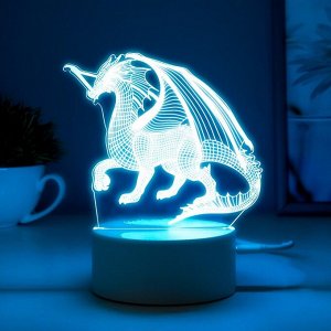 Светильник сенсорный «Дракон» LED 7 USB/от батареек белый 13x9.5x15.5 см RISALUX