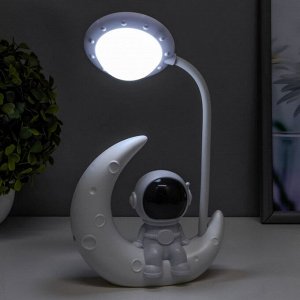 Настольная лампа "Астронавт на луне" LED 3Вт USB АКБ 13х5х26 см