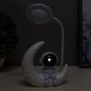 Настольная лампа "Астронавт на луне" LED 3Вт USB АКБ 13х5х26 см