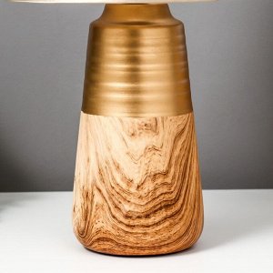 Лампа настольная "Флоринда" 1x40Вт E14 золото-светлое дерево 22х22х37 см RISALUX