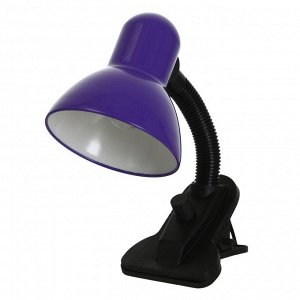 Лампа настольная Школьник на прищепке с диммером 1х40Вт Е27 шнур 1,5м фиолетовый
