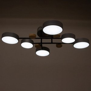 Люстра с ПДУ 2296/6GR LED 144Вт 3000-6000К серый 80х59х14 см