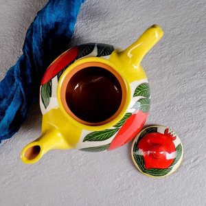 Чайник заварочный Риштанская Керамика «Гранат», 1 л, жёлтый