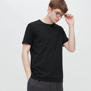 UNIQLO - мужская футболка с круглым воротом - 09 BLACK