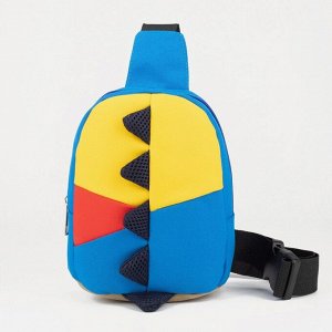Рюкзак детский, отдел на молнии, цвет синий/жёлтый