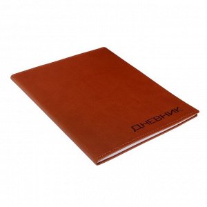 Премиум-дневник универсальный, для 1-11 класса Vivella, обложка искусственная кожа, коричневый