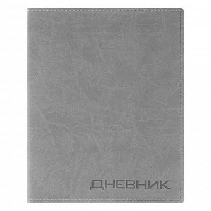 Премиум-дневник универсальный, для 1-11 класса Vivella, обложка искусственная кожа, серый