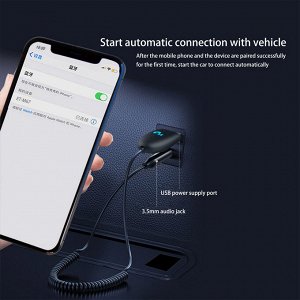 Адаптер Bluetooth to AUX 3.5 jack Earldom Audio Receiver BT 5.0 Переходник AUX Гарнитура