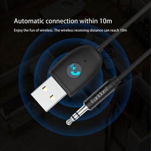 Адаптер Bluetooth to AUX 3.5 jack Earldom Audio Receiver BT 5.0 Переходник AUX Гарнитура