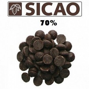 Шоколад горький Sicao 70%, 1 кг