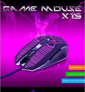Игровая мышка JIEXIN Serise X с цветной RGB подсветкой