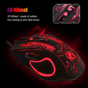 Игровая мышка JIEXIN Serise X с цветной RGB подсветкой