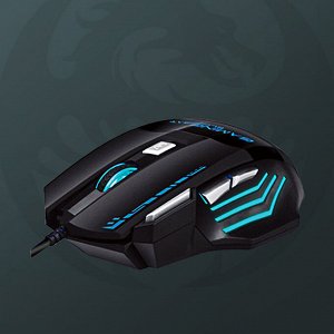 Игровая мышка KAKUSIGA с цветной RGB подсветкой