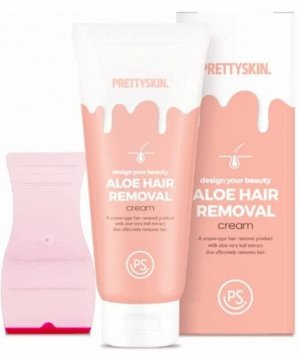 PrettySkin Крем для депиляции с экстрактом алоэ Design Your Beauty Aloe Hair Removal Cream, 100 мл