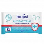MEPSI 0526 Влажные антибактериальные салфетки 64шт без клапана.