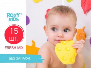 Коврики для ванны Антискользящие ROXY-KIDS Серия FRESH MIX. Цвета в ассортименте. 15 шт.