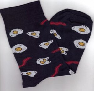 Nature Socks 3009 Носки мужские синие с принтом яичница и бекон